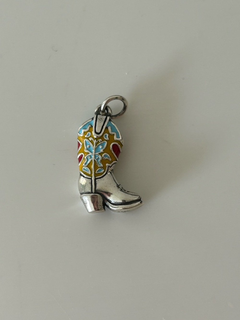 James Avery Enamel Western Boot Charm – Sterling Silver – Authentic